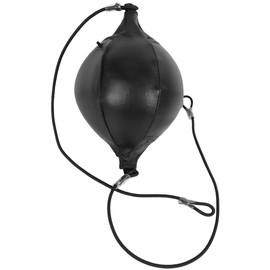 BESPORTBLE Professional Boxing Speed Ball - Pu Leather Hanging Punching Ball for Reflex, Speed & Agility Training - Home & Gym Use (Black Pull Cord Style)