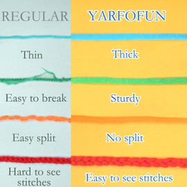 6 Pack Beginners Crochet Yarn Cotton Easy Yarn for Beginners Crocheting and Knitting with Easy to See Stitches Cotton Nylon Blend Yarn for Beginners Crochet Kit-Green Series