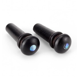 2PCS Ebony End Pins Black, Endpins for Acoustic Guitar Bridge Pins Pegs Guitar Parts Replacement