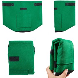 LATERN 4Pcs Potato Grow Bags, 7 Gallon Potato Growing Bags Potato Planting Bag with Flap and Handles for Potato, Tomato, Carrot (Green)