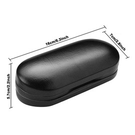 Muf 2 in 1 Contact Lens Case and Glasses Case, Double Sided Design with Mirror, Portable Travel Kit with Tweezer, Remover and Solution Bottle, Black