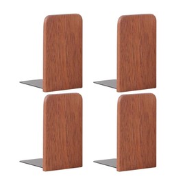 Muso Wood Wooden Bookends, 8*13cm (2 Pairs)
