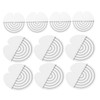 Healeved 100 Pcs Hair Extension Heat Shield Templates Round Spacer