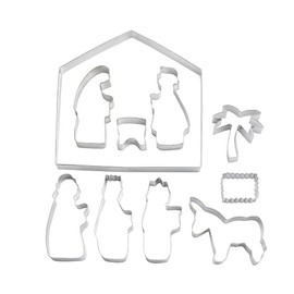 Eddingtons Christmas Nativity Gingerbread Cookie Cutter 10 Piece Set