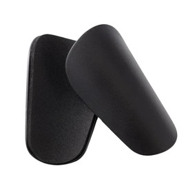 Summer Mini Football Shin Pad, 1 Pair PU Wear-resistant Shock Absorbing Leg Protector, Lightweight Portable Soccer Training Shank Board, Football Accessories, Soccer Accessories, Valentine's Day Gift, Football Kit, Soccer Training Equipment:_Black_S