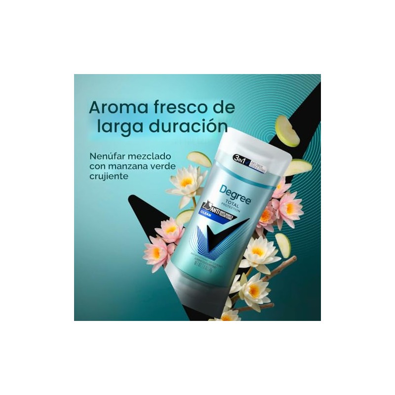 Degree Antitranspirante Mujeres Protege Manchas Desodorante Pure Clean Onzas Paquete