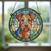 Welsh Terrier Stained Glass Effect Suncatcher Gift for Dog Lovers