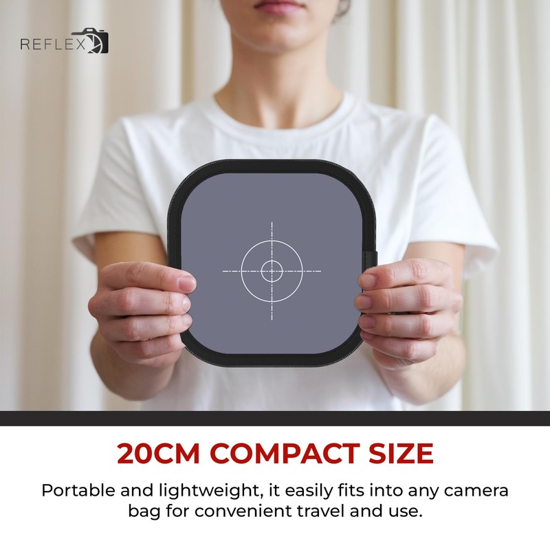 REFLEX CAMERA 8x8" (20x20cm) Foldable Double Sided White Balance 18%