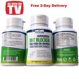 FIT FORLIFE DHT Blocker Men & Women Hair Growth Pills Supplement 3 Bottles 180qty EXP 1/2027