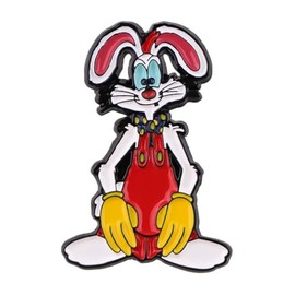 GBJUK Cute Funny Cartoon Rabbit Enamel Pin Lapel Badge with Butterfly Clasp Back