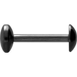 PIERCINGLINE Titanium Labret Stud Internal Thread Flat Disc Piercing Lip Nose Ear Choice of Colours and Sizes, Titanium