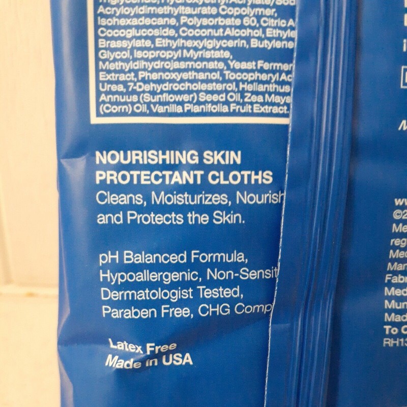 Medline Remedy Phytoplex Nourishing Protectant Cream Cloth Dimethicone 8 Cloths