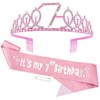 Hapdoo 7th Birthday Decorations for Girls Set - Happy 7th