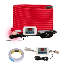 OEBLD Heat Tape for Water Pipes 60FT, Replaceable Smart Thermostat for Pipe Freeze Protection, Self-Regulating Roof Deicing Cable for Metal and Plastic Home Pipes