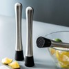 Fdit Practical Stainless Steel Pestle Cocktail Muddler Durable Ice Muddler