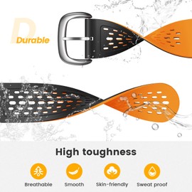 CUZOW Two-in-One Color band for Garmin Approach S2/S4, Silicone Starp Replacement Watch Band for Garmin Approach S2/S4 Watch, Orange