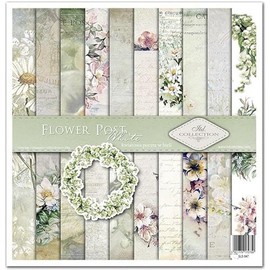 ITD Collection - Scrapbooking Package 12 x 12 inches, Scrapbooking Paper, Decorative Paper, Decoupage, Card Making, Paper Size - 310 x 320 mm (Flower Post - White, SLS047)