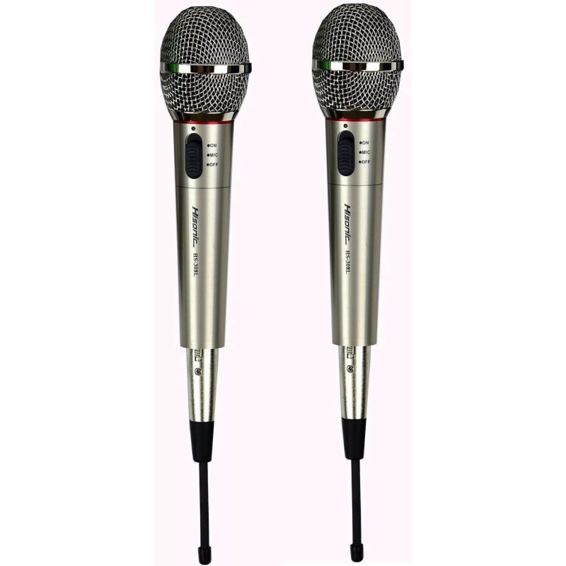 Hisonic HS308L-2 Wireless Dual Handheld Microphone Setup 2 Channel mics
