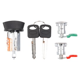 Dasbecan Door Lock Cylinder & Ignition Switch with Key Set Compatible with 1997-2007 Ford F150 F250 F350 Excursion Expedition Explorer Freestar Lincoln Blackwood Navigator Replace 703362 707624