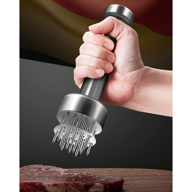 Wilsonzin Stainless Steel Meat Tenderiser with Sharp Needle, Steaker, Meat