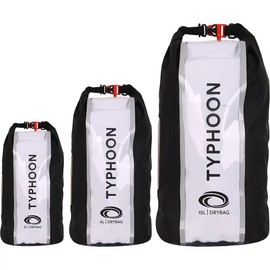 Typhoon Mersea Roll Top Dry Bags - Black/Transparent 8 L