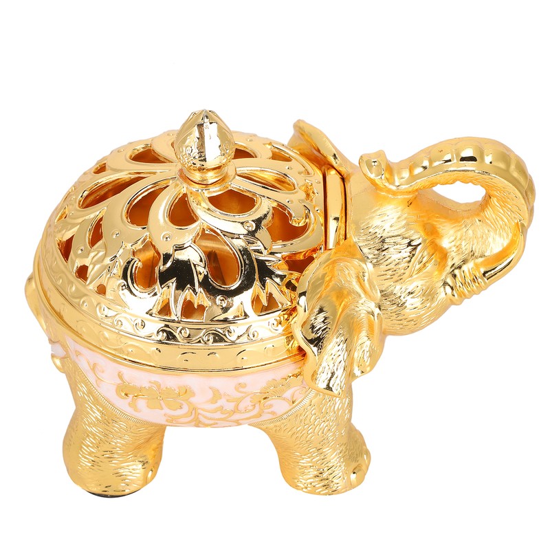 Elephant Shaped Incense Burner Aromatherapy Ornament for Living Room Entryway