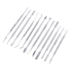 12pcs Stainless Steel Double Sided Wax Carving Tool Kit Set for Decoration Jewelry Dental Lab