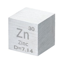 PATIKIL Zinc Cube, 10mm Zn-Density Cube High Density Element Cube Unique Metal Cube Periodic Table of Elements Collections Lab Experiment Teacher Scientific Classes