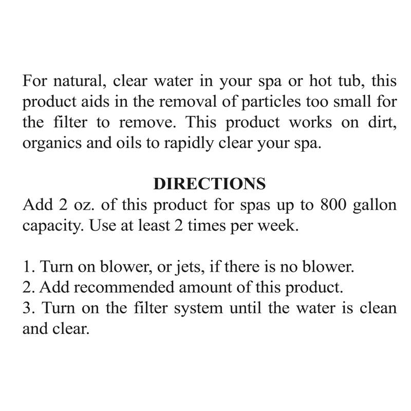 SpaChoice 1-Pint 6-Pack Premium Clear and Sparkle Hot Tub Clarifier,