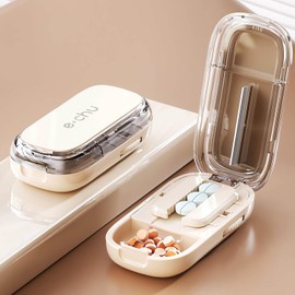 Tablet Divider for Multiple Pills, Tablet Divider for All Tablets, Tablet Cutter Pill Divider, Pill Cutter, Medication Divider with Storage Compartment for Travel