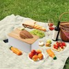 Widousy Bread Bin with Bamboo Lid, White Bread storage box