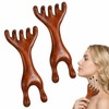 Wooden Scalp Massager 2 Pcs 5-Claw Natural Sandalwood Massage Comb