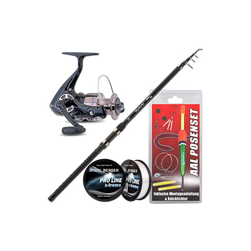 Angel Berger Tele Fishing Set Rod Reel with Accessories (Fishing