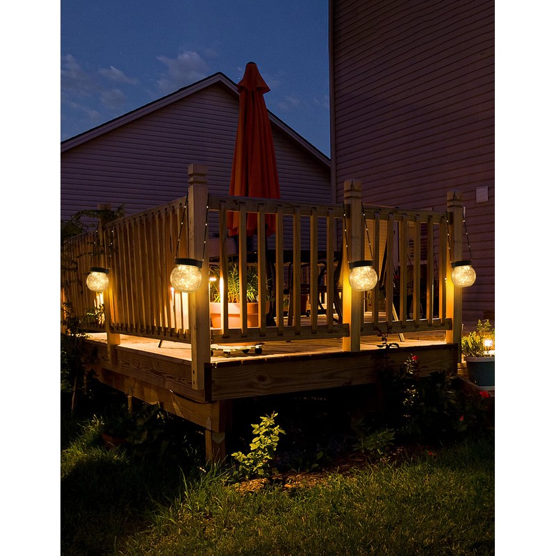 PARTPHONER Solar Lanterns Solar Lights Outdoor Waterproof 18-Pack, Solar Powered