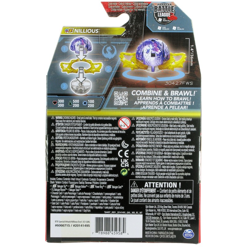 Bakugan 3.0 Third Generation 2023 Special Attack Galactic Rare Nillious