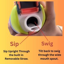 32 oz Insulated Stainless Steel Water Bottle with push-button lid with lock and Straw for Sports and Travel, BPA-Free Sports Water Bottle (Blue, 32 oz)