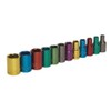Sealey Ak282 Multi-Coloured Socket Set 12Pc 1/4Sq Drive 6Pt Walldrive