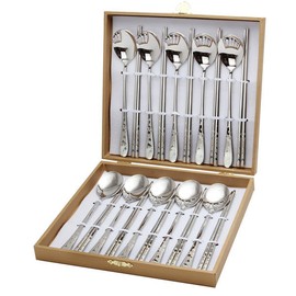 Golden Bell Flower and Butterfly Cutlery Set of 10 / 골든벨 꽃과나비 10벌 수저세트