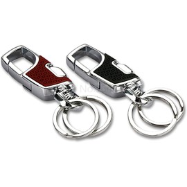 Set2 Llavero Giratorio Elegante Para Coche Carro Automovil con Bandola Mosqueton gira 360 Grados Regalo hombre mujer