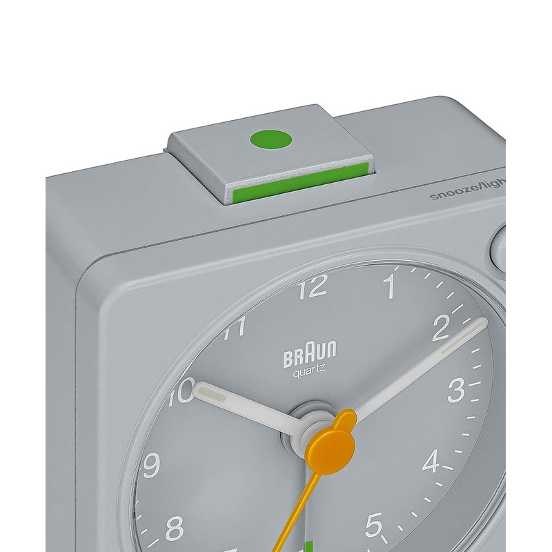 BRAUN/Brown Analog Alarm Table Clock Gray BC02XG, gray