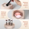 Portable Electric Makeup Brush Cleaner Machine with Foldable Silicone Cleaning