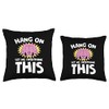 Vintage Overthinking Brain Question Mark Overthinkers Throw Pillow