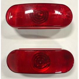 Triton 03526 Red Incandescent Oval Tail Light - 2 Pack