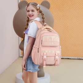 Suweir School Backpack Girls School Bag Boys Teenager School Bag Multi Bag Backpack School Waterproof Daypack School Bag Backpack for School Satchel Travel Teenagers, School Backpack Pink