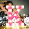 Pooqla LED Marquee Letter Lights, Light Up Pink Letters Glitter