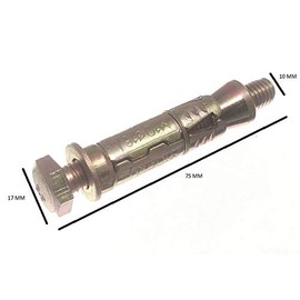 4 x Loose Shield Anchor RAWL Type Bolt Fixings YZP M10 x 70mm Length