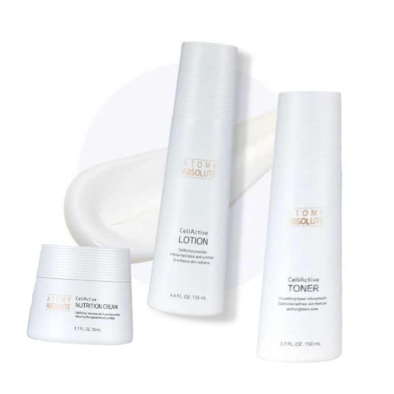 Atomy Absolute Cellactive Lotion 135ml + Toner 150ml + Nutrition