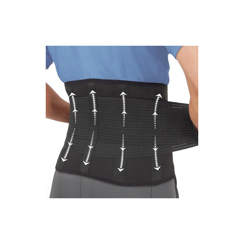 Clever Yellow Premium Back Support Belt, Back Brace, Lumbar Support