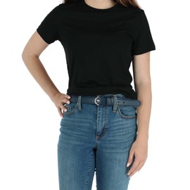 CTM® Women's Leather 1 1/8 Inch Dress Belt, XL, Navy