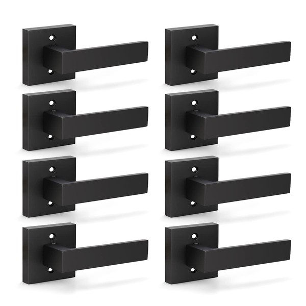 KNOBWELL Dummy Lever Door Handles 8 Pack, Interior Door Levers,